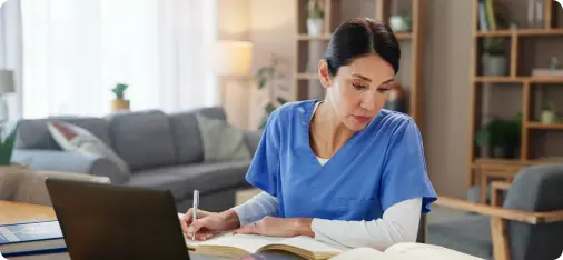 Student learning from home